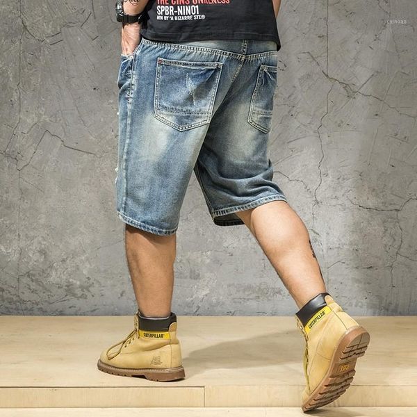 summer mens hole ripped denim plus size 46 casual cowboy jeans hip hop loose thin cargo shorts streetwear knee length1, Blue
summer mens hole ripped denim plus size 46 casual cowboy jeans hip hop loose thin cargo shorts streetwear knee length1, Blue