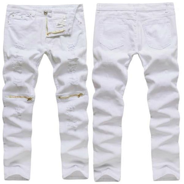 men's jeans mens white ripped 100% cotton distressed skinny thinning cargo zipper above knee hip-hop male trousers1, Blue
men's jeans mens white ripped 100% cotton distressed skinny thinning cargo zipper above knee hip-hop male trousers1, Blue