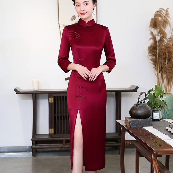 eet2o new 2019 wine wedding cheongsam cheongsamred mother dress cheongsam long autumn dress winter wedding 2001 tcqlb, Black;gray
eet2o new 2019 wine wedding cheongsam cheongsamred mother dress cheongsam long autumn dress winter wedding 2001 tcqlb, Black;gray
