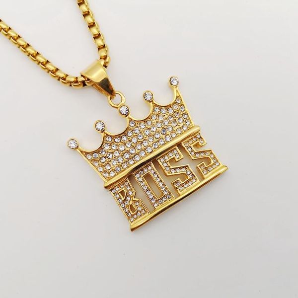 iced out bling bling hip hop rock necklace gold color stainless steel boss crown pendant necklace for rapper dancer perfomance, Silver
iced out bling bling hip hop rock necklace gold color stainless steel boss crown pendant necklace for rapper dancer perfomance, Silver