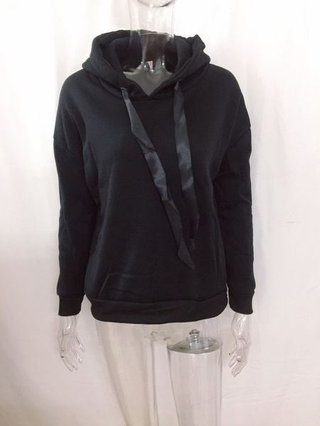 886 european and american loose coat long-sleeved hooded pullover large size plus velvet thick sweater mid-length, Black
886 european and american loose coat long-sleeved hooded pullover large size plus velvet thick sweater mid-length, Black
