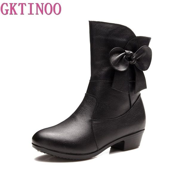 gktinoo winter fur women's boots warm genuine leather snow boots female rubber soles mid-calf fashion high heels shoes woman, Black
gktinoo winter fur women's boots warm genuine leather snow boots female rubber soles mid-calf fashion high heels shoes woman, Black