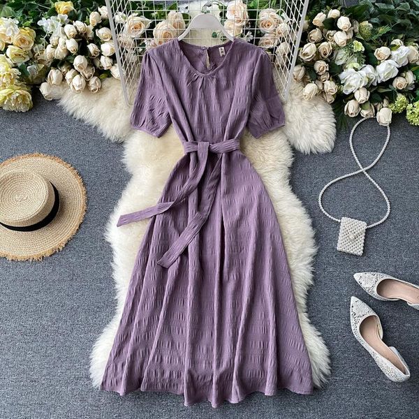 casual dresses purple summer women dress elegant solid vintage korean 2021 womens chiffon vestidos verano mujer, Black;gray
casual dresses purple summer women dress elegant solid vintage korean 2021 womens chiffon vestidos verano mujer, Black;gray