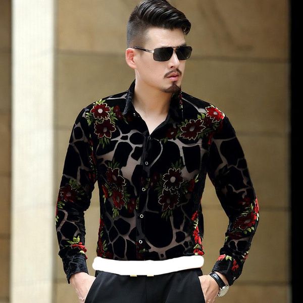 business mens luxury quality shirt 2021 autumn fashion trend long sleeve velour shirt casual hollow out plus size s-3xl, White;black
business mens luxury quality shirt 2021 autumn fashion trend long sleeve velour shirt casual hollow out plus size s-3xl, White;black