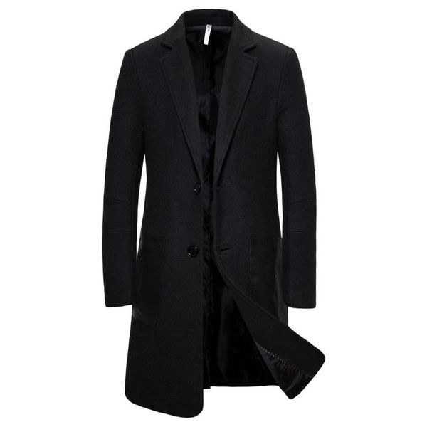 men's trench coats autumn winter casual woolen coat thicken warm simple and fashion mid-length windbreaker business slim male clothing, Tan;black
men's trench coats autumn winter casual woolen coat thicken warm simple and fashion mid-length windbreaker business slim male clothing, Tan;black