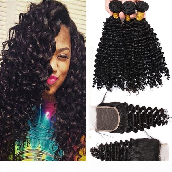 8a deep wave with closure 3 bundles brazilian virgin hair with closures peruvian malaysian indian human hair extensions bundles with closure, Black;brown
8a deep wave with closure 3 bundles brazilian virgin hair with closures peruvian malaysian indian human hair extensions bundles with closure, Black;brown