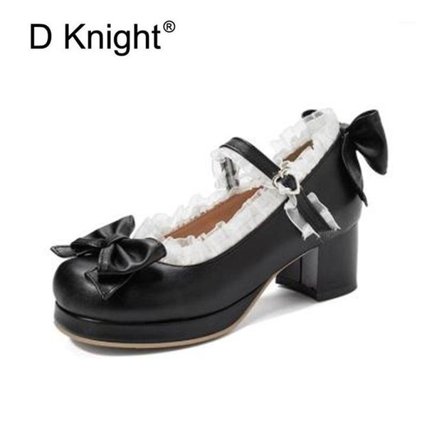 size 30-46 shallow mouth high-heeled shoes woman sweet lace thick heel princess pumps shoes bow round toe girl women lolita shoe1, Black
size 30-46 shallow mouth high-heeled shoes woman sweet lace thick heel princess pumps shoes bow round toe girl women lolita shoe1, Black