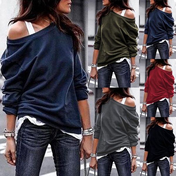 women's hoodies & sweatshirts women long sleeve pullovers one shoulder slash neck 2021 female autumn fashion loose plus size 3xl, Black
women's hoodies & sweatshirts women long sleeve pullovers one shoulder slash neck 2021 female autumn fashion loose plus size 3xl, Black