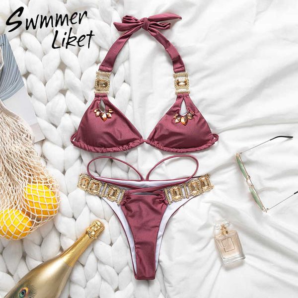 brazilian micro swimwear women 2020 triangle swimsuit push up bathing suit women bathers crystal bikini mujer biquinis new, Black
brazilian micro swimwear women 2020 triangle swimsuit push up bathing suit women bathers crystal bikini mujer biquinis new, Black