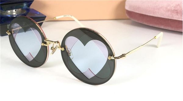 new fashion design sunglasses smu 09r round metal frame unique heart-shaped lens avant-garde shape uv400 protection glasses, White;black
new fashion design sunglasses smu 09r round metal frame unique heart-shaped lens avant-garde shape uv400 protection glasses, White;black
