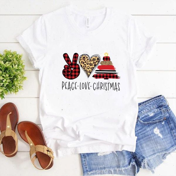 color t shirt leopard peace love christmas print women summer winter t shirt vogue leisure girls tshirt graphic tees streetwear, White
color t shirt leopard peace love christmas print women summer winter t shirt vogue leisure girls tshirt graphic tees streetwear, White