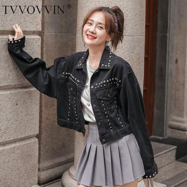 tvvovvin loose fit rivet decoration button jacket new lapel long sleeve women short coat fashion tide autumn winter 2020 jz471, Black;brown
tvvovvin loose fit rivet decoration button jacket new lapel long sleeve women short coat fashion tide autumn winter 2020 jz471, Black;brown