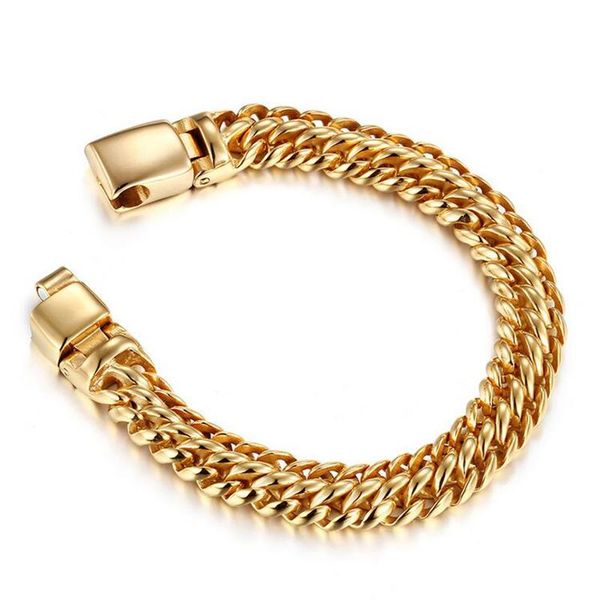 22cm biker link chain bracelet for men gold stainless steel 12mm width curb cuban link chain bracelet wristband male jewelry, Black
22cm biker link chain bracelet for men gold stainless steel 12mm width curb cuban link chain bracelet wristband male jewelry, Black