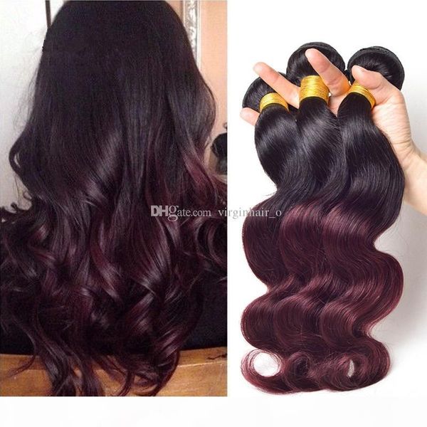 red wine ombre hair 3 bundles lot 8a two tone 1b burgundy #99j ombre malaysian body wave human hair weave weft extensions, Black
red wine ombre hair 3 bundles lot 8a two tone 1b burgundy #99j ombre malaysian body wave human hair weave weft extensions, Black