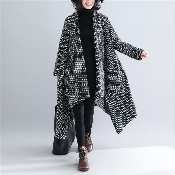 aransue irregular windbreaker women 2021 new autumn and winter lattice cardigan long wind coat, Tan;black
aransue irregular windbreaker women 2021 new autumn and winter lattice cardigan long wind coat, Tan;black