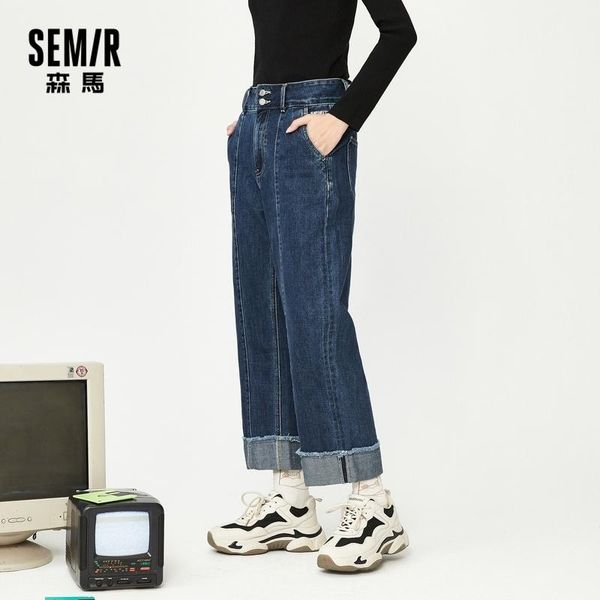 women's jeans semir women 2021 autumn trend wide-leg pants fashion cropped trousers versatile trendy for woman, Blue
women's jeans semir women 2021 autumn trend wide-leg pants fashion cropped trousers versatile trendy for woman, Blue