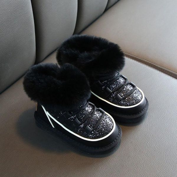 children' winter new girls sequined princess cotton boots fur children snow boots baby warm shoes, Black;grey
children' winter new girls sequined princess cotton boots fur children snow boots baby warm shoes, Black;grey