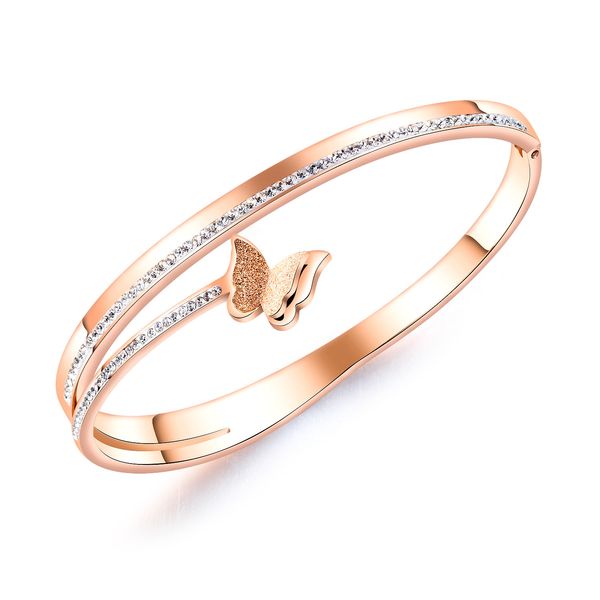 pretty diamond butterfly rose gold geometric woman bangle bracelet fashion designer 316l stainless steel bracelets jewelry for girls gift, Black
pretty diamond butterfly rose gold geometric woman bangle bracelet fashion designer 316l stainless steel bracelets jewelry for girls gift, Black