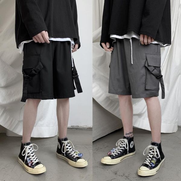 summer casual fashion men's straight loose 5-point pants versatile, White;black
summer casual fashion men's straight loose 5-point pants versatile, White;black