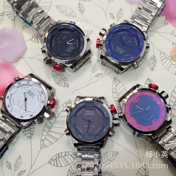 electronic multifunctional waterproof steel strip led men's watch outdoor sports diving swimming men's watch, Silver
electronic multifunctional waterproof steel strip led men's watch outdoor sports diving swimming men's watch, Silver