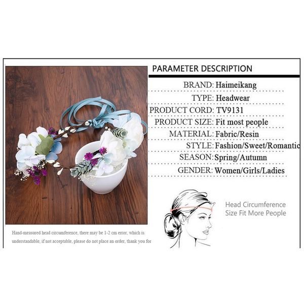 haimeikang ladies adjustable flower crown beach wedding flower headbands flower wreath hairband women garland halo jllwrt
haimeikang ladies adjustable flower crown beach wedding flower headbands flower wreath hairband women garland halo jllwrt