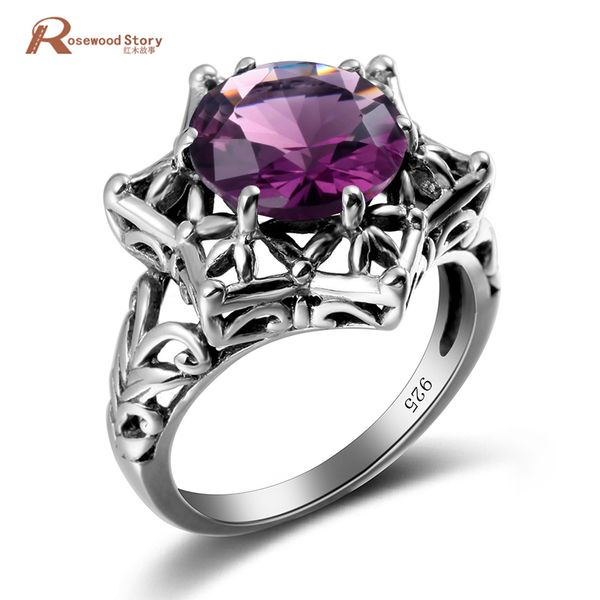 latest female unique design vintage purple zircon crystal ring 925 sterling silver wedding party engagement women promise rings, Black
latest female unique design vintage purple zircon crystal ring 925 sterling silver wedding party engagement women promise rings, Black