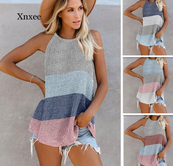 women's tanks & camis tank summer casual mix-colors round neck sleeveless knitted ladies vest, White
women's tanks & camis tank summer casual mix-colors round neck sleeveless knitted ladies vest, White