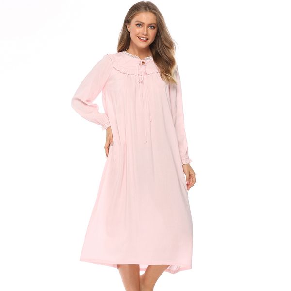 long sleeve cotton princess nightdress autumn new large size loose pajamas womens cute middle east foreign trade popular style homewear, Black;red
long sleeve cotton princess nightdress autumn new large size loose pajamas womens cute middle east foreign trade popular style homewear, Black;red