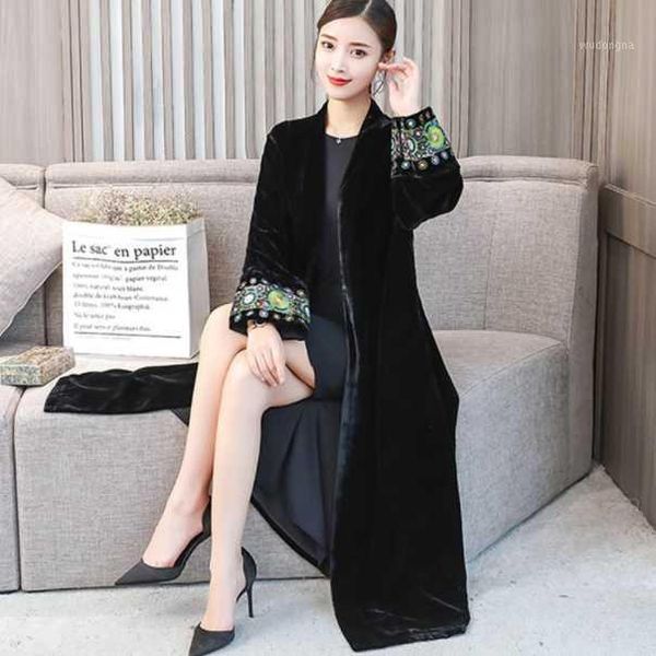m-4xl large size women long coat winter warm velvet outwear ethnic floral embroidery vintage windbreaker coat jacket aq3921, Black
m-4xl large size women long coat winter warm velvet outwear ethnic floral embroidery vintage windbreaker coat jacket aq3921, Black