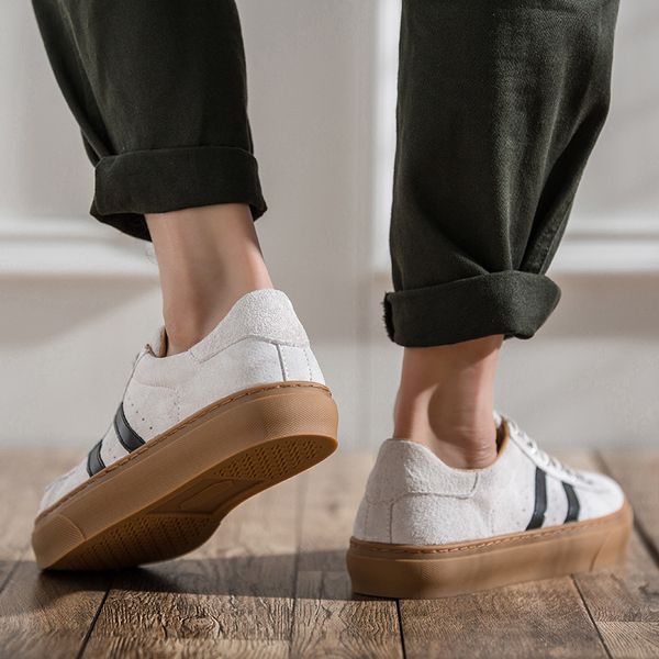 men's casual shoes leisure pig suede leather shoes for male lace-up comfortable mens shoes sneakers 201012, Black
men's casual shoes leisure pig suede leather shoes for male lace-up comfortable mens shoes sneakers 201012, Black