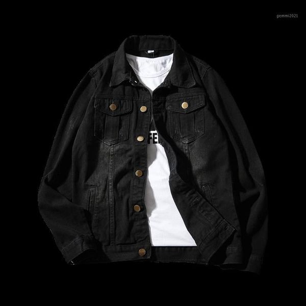 men's jackets men black washed jean denim men's spring autumn cotton coats 2021 man slim fit lapel collar outwear large size 5xl1, Black;brown
men's jackets men black washed jean denim men's spring autumn cotton coats 2021 man slim fit lapel collar outwear large size 5xl1, Black;brown