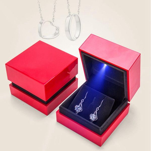 elegant square led earring pendant organizer box jewellery storage case the christmas gift, Pink;blue
elegant square led earring pendant organizer box jewellery storage case the christmas gift, Pink;blue