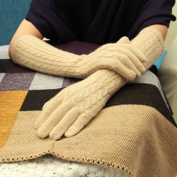 five fingers gloves 40cm long wool cashmere mittens women warm winter knitted fashion elegance ladies brand 2021, Blue;gray
five fingers gloves 40cm long wool cashmere mittens women warm winter knitted fashion elegance ladies brand 2021, Blue;gray