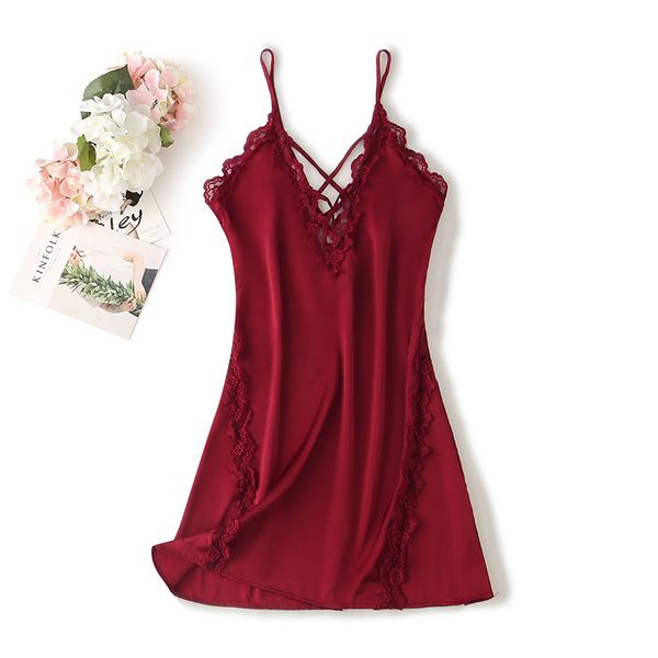 2021 New Backless Nightdress Women Sexy Satin Spaghetti Strap Nightwear Nightgown Lace Intimate Lingerie Sleepwear Homewear, Black
2021 New Backless Nightdress Women Sexy Satin Spaghetti Strap Nightwear Nightgown Lace Intimate Lingerie Sleepwear Homewear, Black