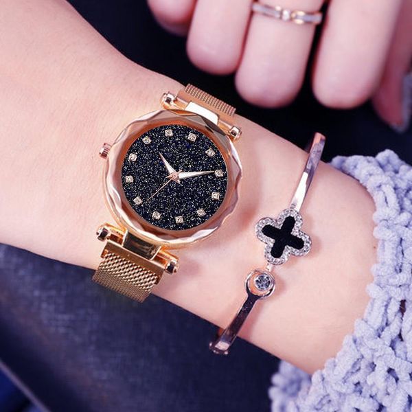luxury rhinestone women magnet buckle watches minimalism starry sky fashion casual female rose gold wristwatch relogio feminino, Slivery;brown
luxury rhinestone women magnet buckle watches minimalism starry sky fashion casual female rose gold wristwatch relogio feminino, Slivery;brown