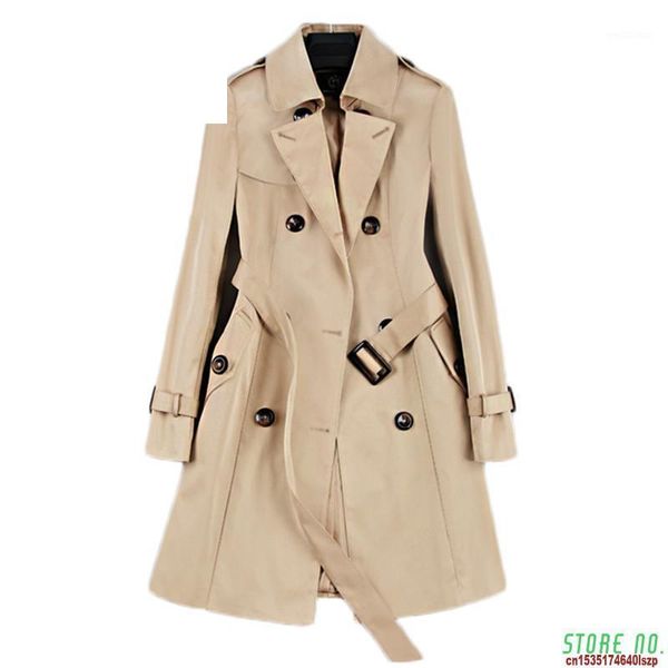 new fashion double breasted mid-long trench coat women khaki slim belt cloak mujer windbreaker female abrigos brazil lh8101, Tan;black
new fashion double breasted mid-long trench coat women khaki slim belt cloak mujer windbreaker female abrigos brazil lh8101, Tan;black