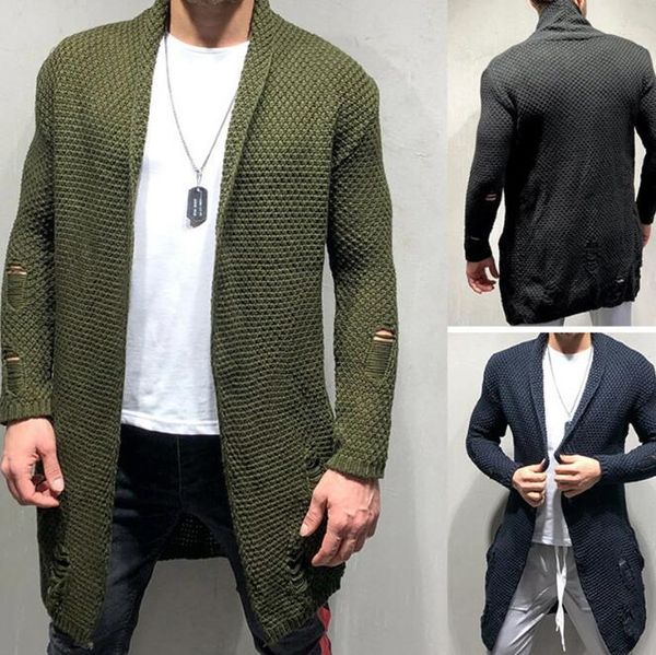 men's sweaters products for fall/winter european and american mid-length cardigan sweater, White;black
men's sweaters products for fall/winter european and american mid-length cardigan sweater, White;black