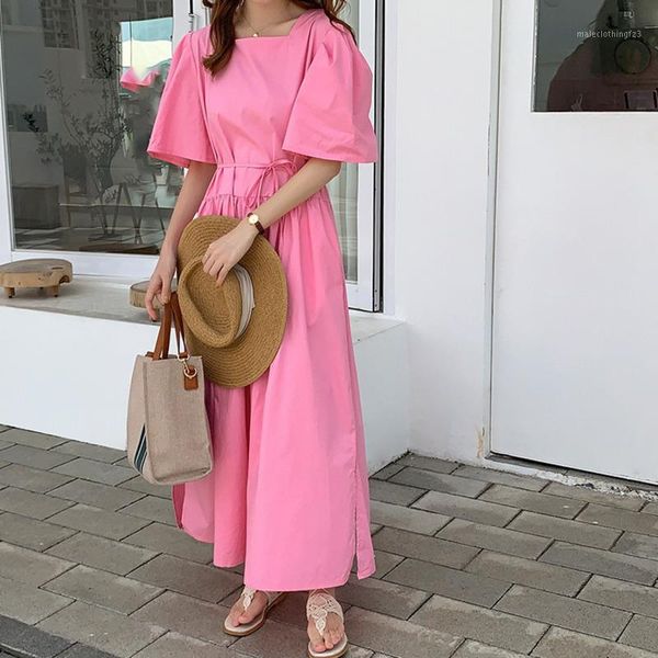 casual dresses summer pink loose plus size sliod color square collar bow high waist long t shirt dress simple girl female e0371, Black;gray
casual dresses summer pink loose plus size sliod color square collar bow high waist long t shirt dress simple girl female e0371, Black;gray