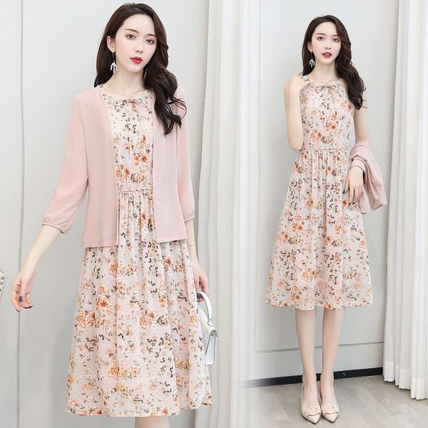 women A-line Chiffon Floral Print Two-piece set Sleeveless plus size black green pink summer holiday Cocktail Dresses 9837 party
women A-line Chiffon Floral Print Two-piece set Sleeveless plus size black green pink summer holiday Cocktail Dresses 9837 party