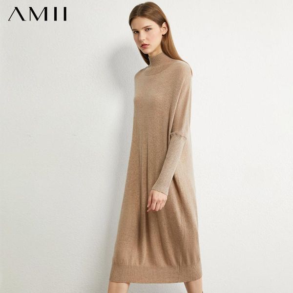 amii minimalism autumn knitted women dress causal solid turtleneck women sweater calf-length female dress 12030244, Black;gray
amii minimalism autumn knitted women dress causal solid turtleneck women sweater calf-length female dress 12030244, Black;gray
