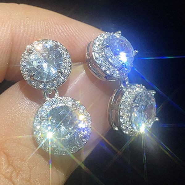huami double round drop earrings full zircon jewelry exquisite luxury saling semi-precious stones earrings fashion 2021 new, Silver
huami double round drop earrings full zircon jewelry exquisite luxury saling semi-precious stones earrings fashion 2021 new, Silver