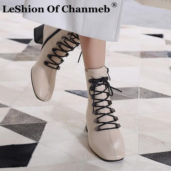 leshion of chanmeb sheep skin leather ankle boots shoes women cross tied block heels basic office beige boots lady1, Black
leshion of chanmeb sheep skin leather ankle boots shoes women cross tied block heels basic office beige boots lady1, Black