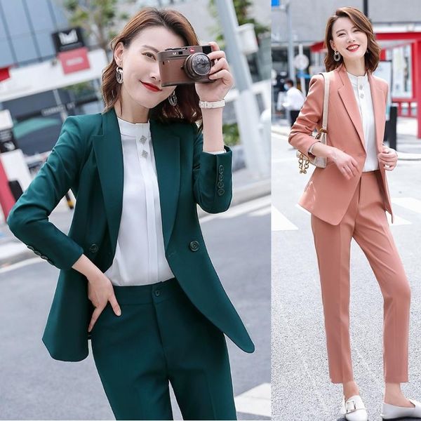formal pant suits for women blazer and jackets sets ladies business work wear clothes office uniform styles green, White
formal pant suits for women blazer and jackets sets ladies business work wear clothes office uniform styles green, White