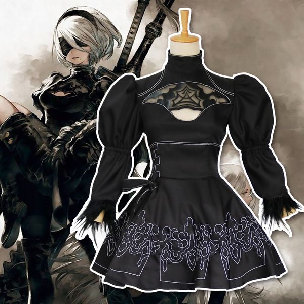 neil mechanical era cos clothing women's cosplay anime full set 2b sister 9s cos spot clothing female c clothing, Black 
neil mechanical era cos clothing women's cosplay anime full set 2b sister 9s cos spot clothing female c clothing, Black