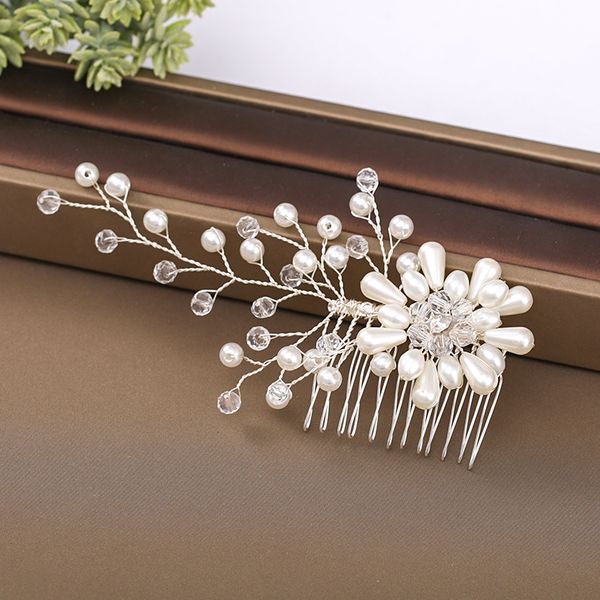 wedding headdress flower headpieces for bride pearl rhinestones hair combs women hairpins bridal hair accessories, Silver
wedding headdress flower headpieces for bride pearl rhinestones hair combs women hairpins bridal hair accessories, Silver