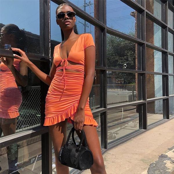 summer women clothes short sleeve v neck ruffles bandage mini dress elegant party club ladies dresses, Black;gray
summer women clothes short sleeve v neck ruffles bandage mini dress elegant party club ladies dresses, Black;gray
