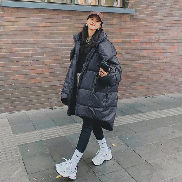 2021 new korean bread released female leisure solid color medium length zipper temperament thick cotton-quilted jacket simplicity 0ae2, Black
2021 new korean bread released female leisure solid color medium length zipper temperament thick cotton-quilted jacket simplicity 0ae2, Black