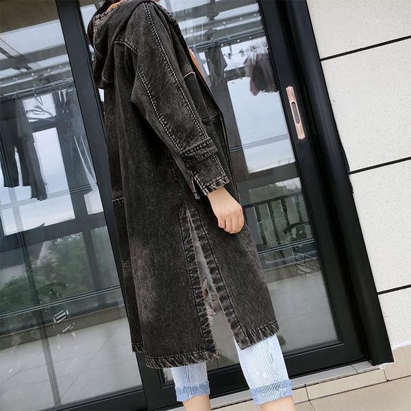 plus velvet denim jacket women long windbreaker autumn winter women's clothing loose large size hooded thick jeans parka f16281, Black;brown
plus velvet denim jacket women long windbreaker autumn winter women's clothing loose large size hooded thick jeans parka f16281, Black;brown