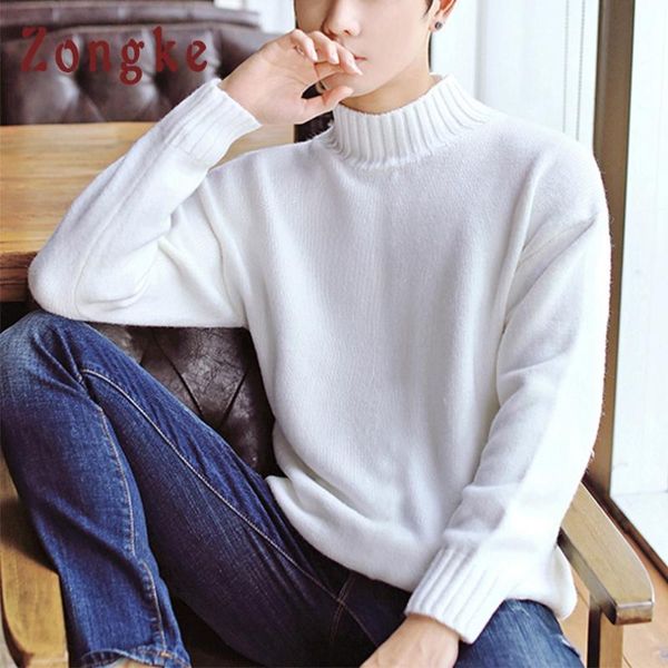 men's sweaters zongke white turtleneck sweater men pullover knitted male turtle neck mens 2021 man winter korean clothing, White;black
men's sweaters zongke white turtleneck sweater men pullover knitted male turtle neck mens 2021 man winter korean clothing, White;black