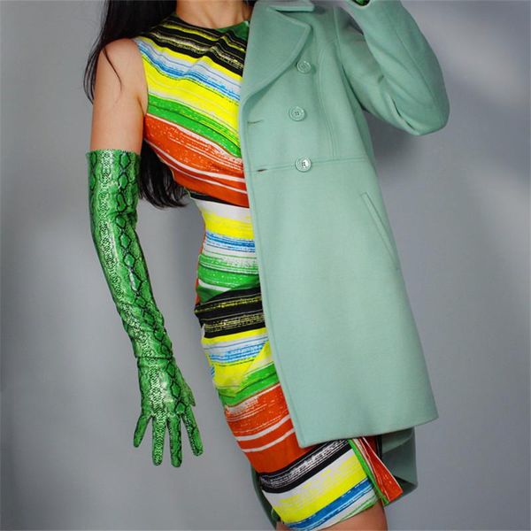 five fingers gloves snake skin long woman 60cm patent leather over elbow emulation pu bright animal green p1370-16, Blue;gray
five fingers gloves snake skin long woman 60cm patent leather over elbow emulation pu bright animal green p1370-16, Blue;gray